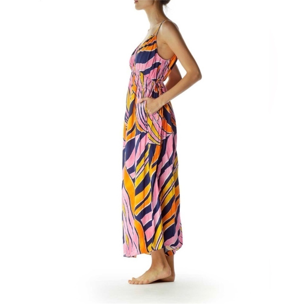 Maeve  Finley Wide Leg Jumpsuit VibrantSummer Colors  size 10 - Picture 14 of 15